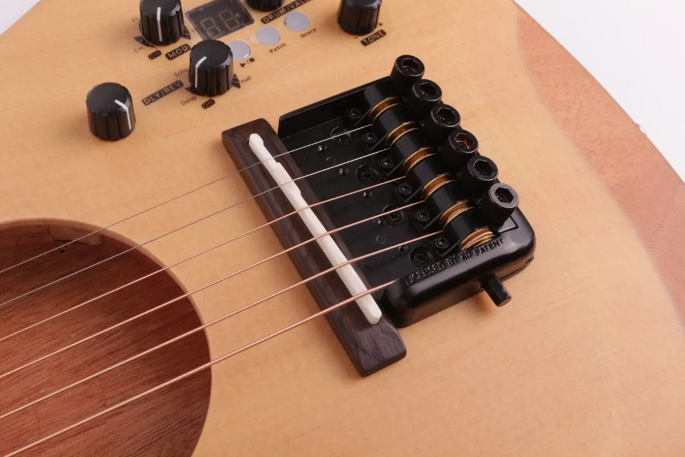 Headless silent left right hand travel mini portable built in effect electric acoustic guitar