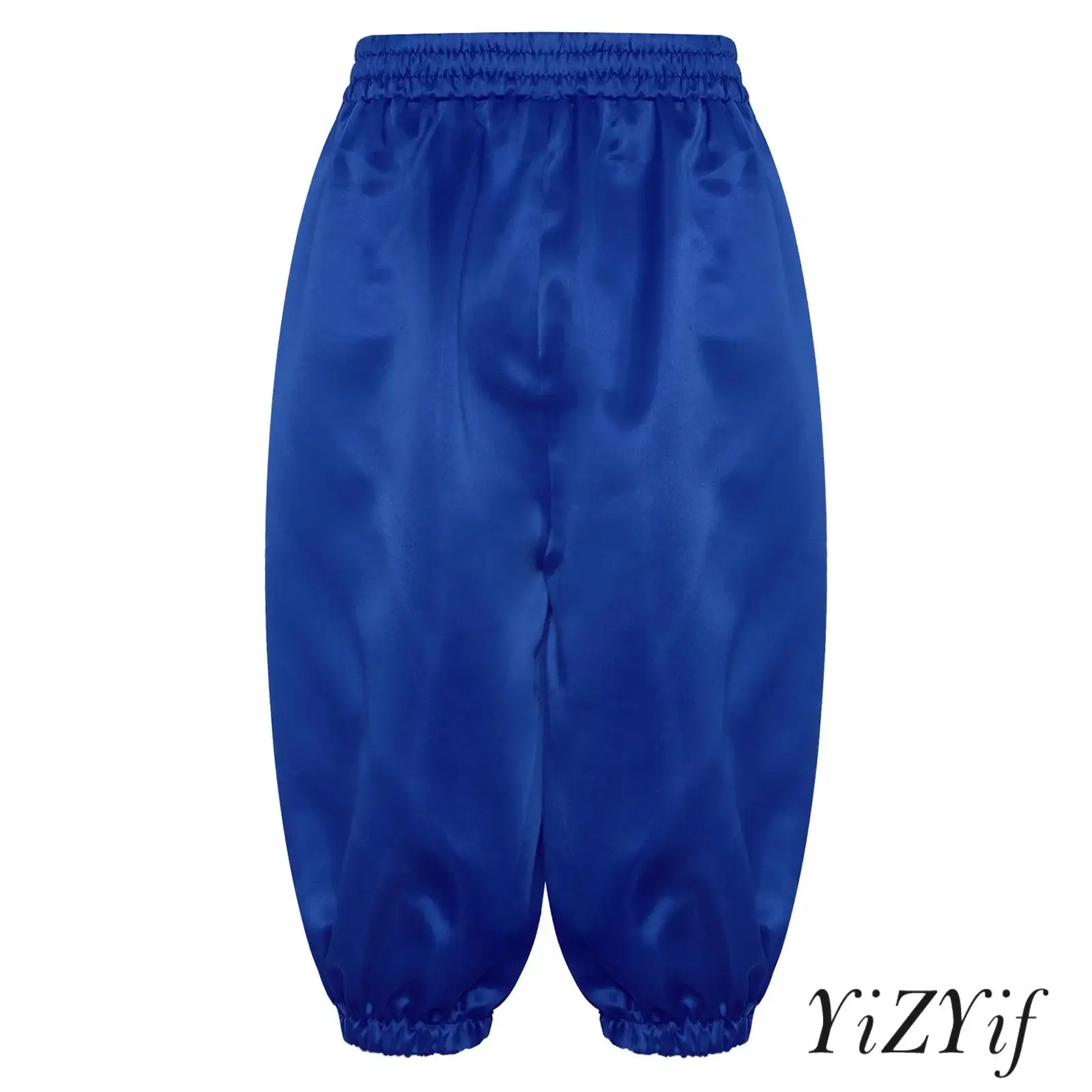 

Medieval Renaissance Trousers for Boys Girls Elastic Waist Solid Color Capri Pants for Halloween Christmas Theme Party Costumes