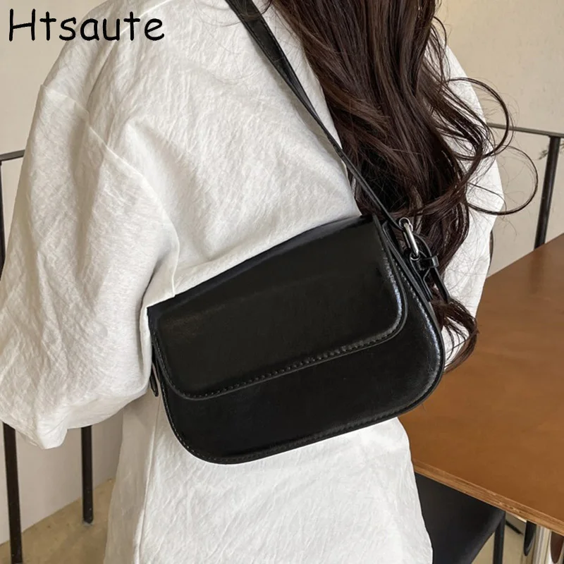 

Autumn Small Tote Bags Soft PU Leather Women's Mini Handbag Shoulder Crossbody Bag For Women Flap Ladies Underarm Bags
