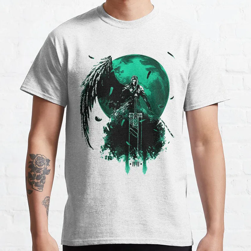 Vintage video game Final Fantasy VII Soul of The Meteor Cloud Strife graphic t shirts large size Men's clothing 100% cotton tops