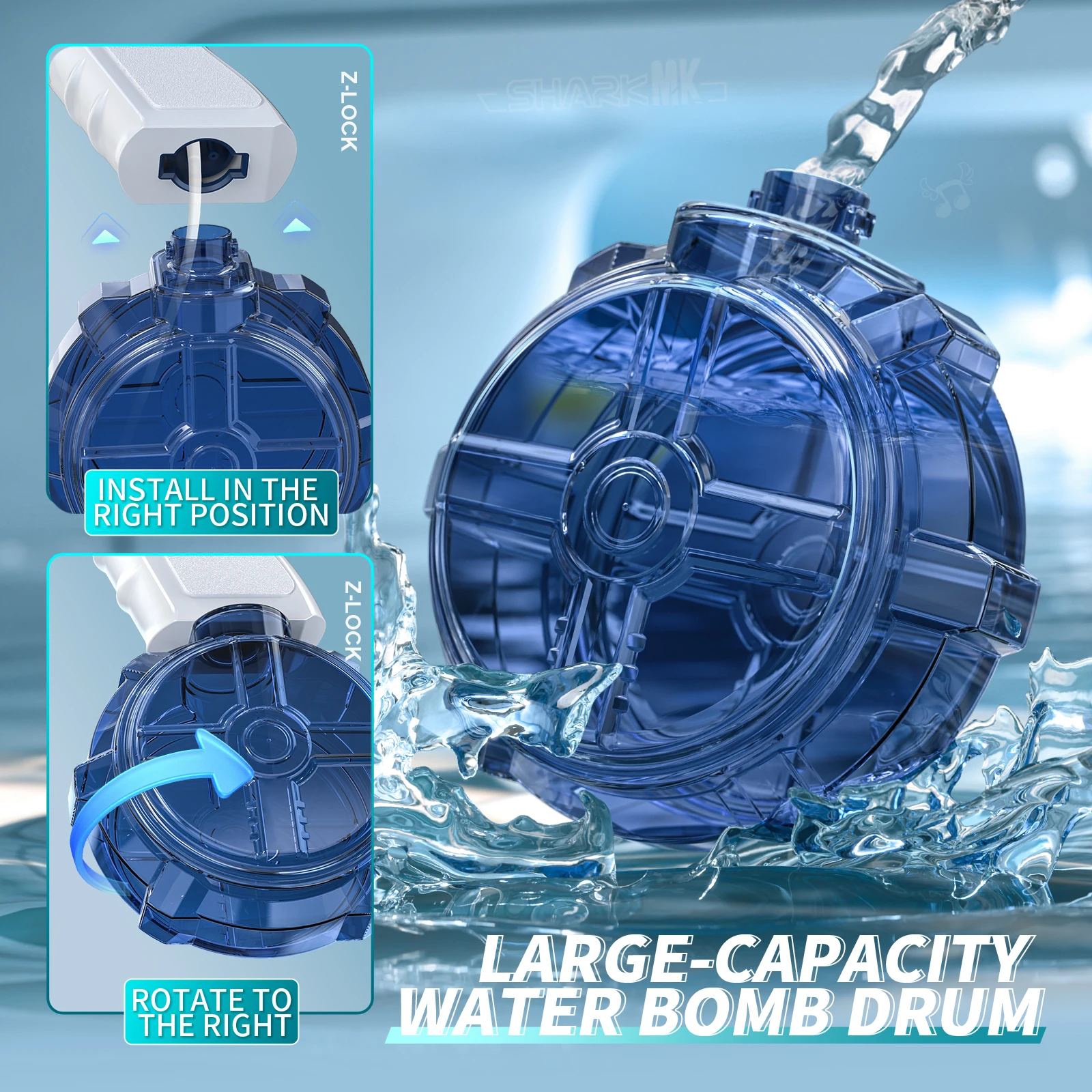 Pistolet à eau électrique Glock, gicleur automatique avec pistolet pistolet réaliste muselière flamme été plage extérieure piscine fête jouet