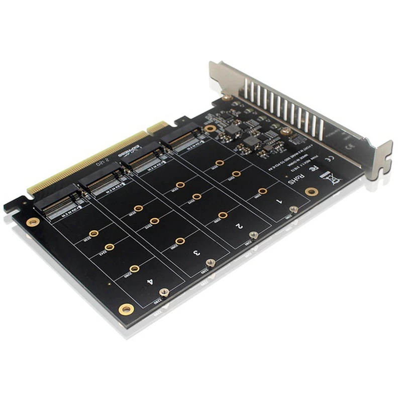Carte réseau PCIE à 4 disques, 2X PH44 NVcloser, signal divisé