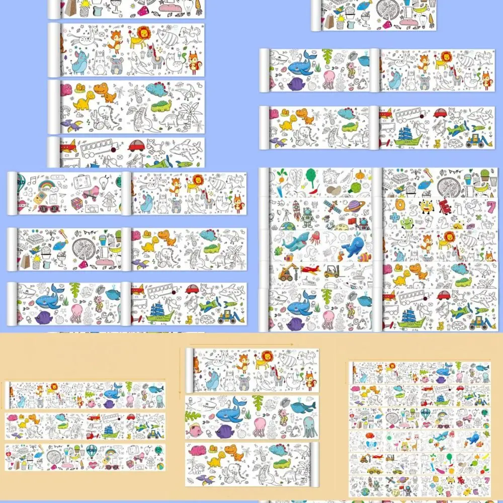 子供のための描画紙,空白の着色ページ,ステッカー,絵のおもちゃ,色の塗りつぶし