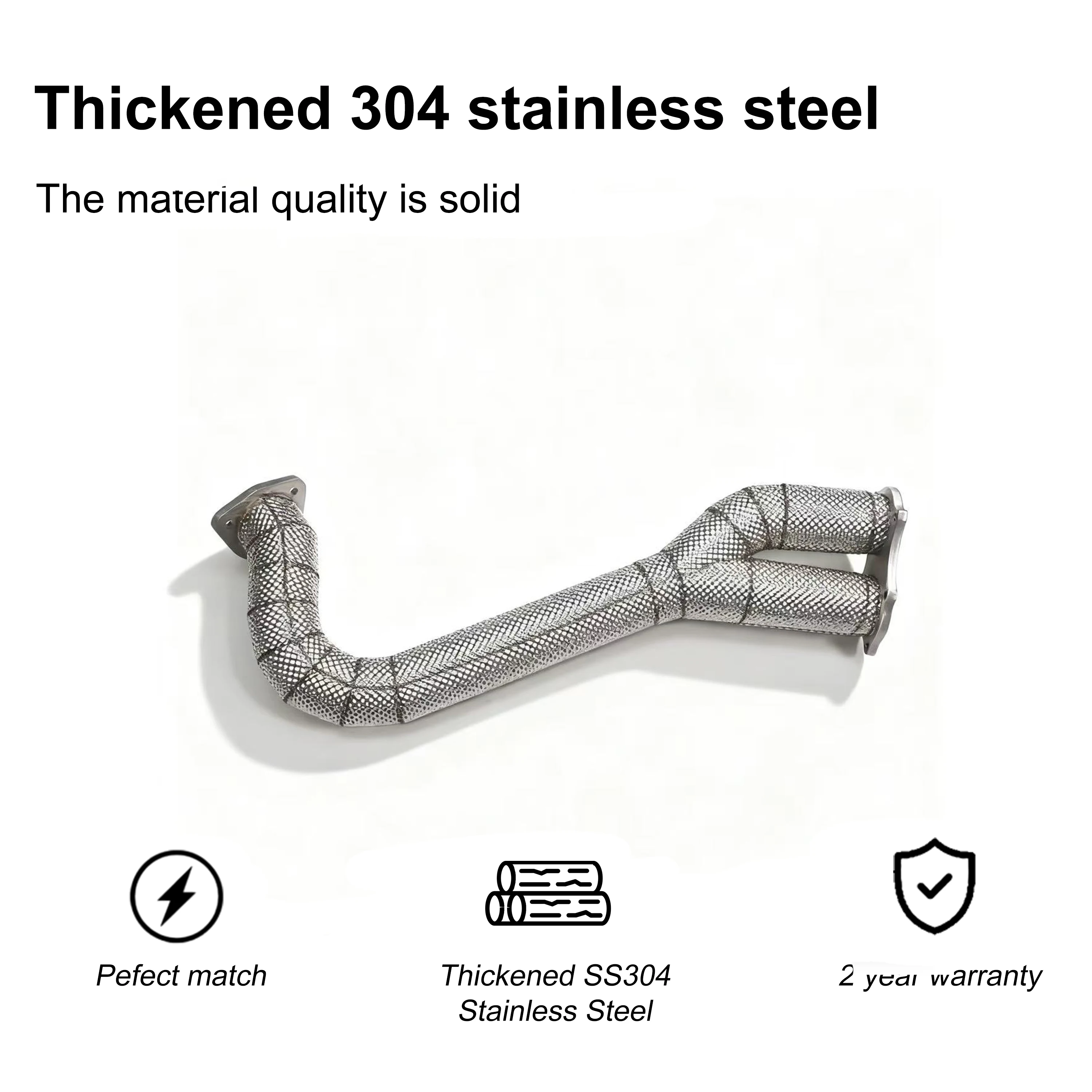 ACE Auspuffrohr geeignet für 2020+ Porsche 718 Cayman GT4/Spyder/GTS 4.0L Downpipe mit Hitzeschutz SUS304 Hochleistungs-Krümmerrohre – Detail 6