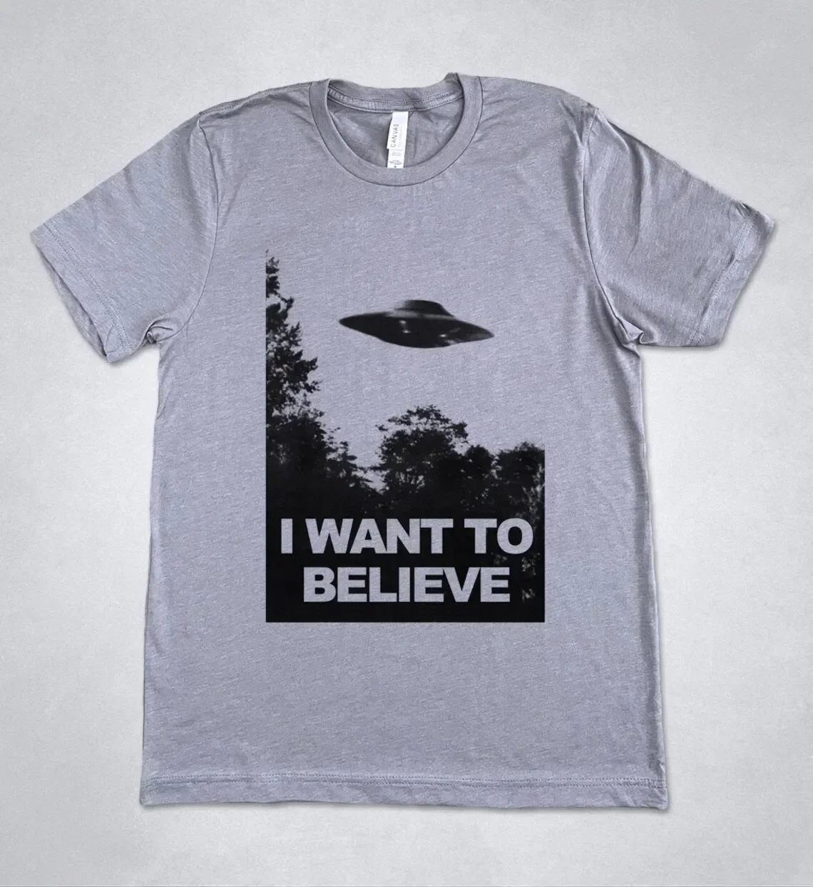 I Want To Believe Shirt X-Files T-Shirt Ufo Sci-Fi Aliens Agent Fox Mulder Poster