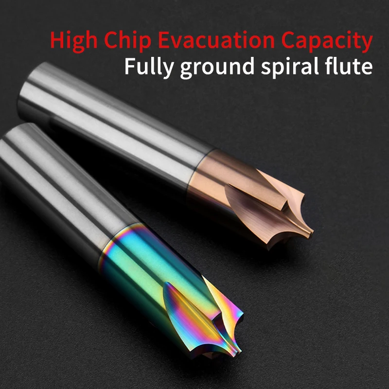 Chowmaster HRC55 4-Flute Internal R Chamfer Milling Cutter Tungsten Stee Coating Circular Arc Endmill for CNC Machining Center