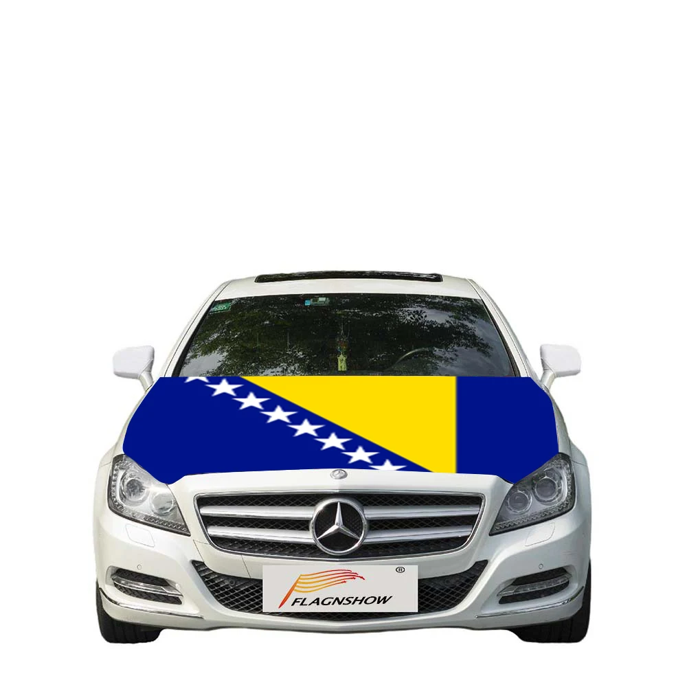 Fast Delivery National Bosnia and Herzegovina Flag Car Cover For Decoration