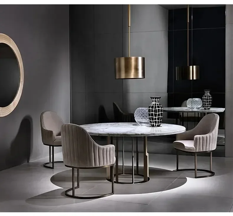 

-Luxury Modern Velvet Armchair with Stainless Steel Frame Customized Dining Chairs for Living Room Hotel & Home Bar Use