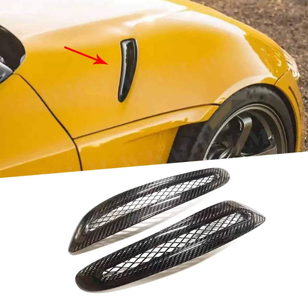 

For Toyota Supra A90 2019+ Carbon Fiber Front Hood Air Vent Splitte Cover Body Kit Car Accessories