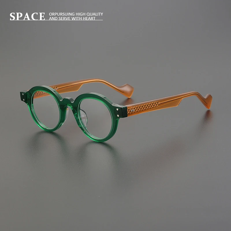 

Luxury Fashion handmade acetate round Man glasses frames optical eyewear Reading glasses woman personalized eye glasses 20238
