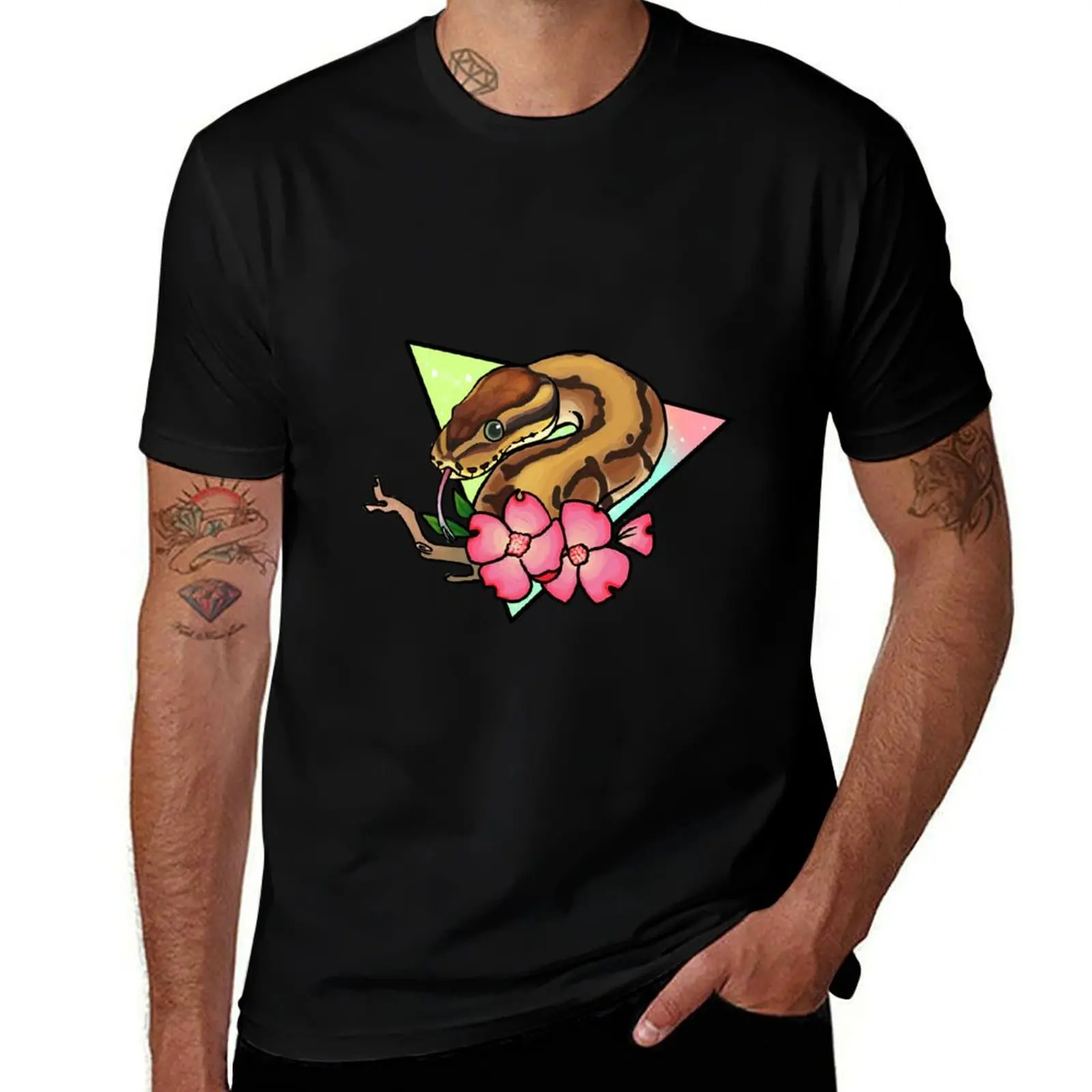 Magical Ball Python (pinstripe) T-Shirt Outdoor Sports Short Sleeve Top