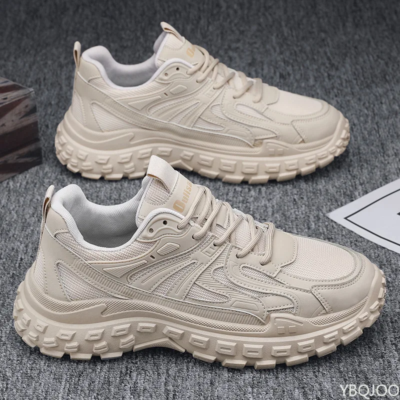 新しいカジュアルで快適なスニーカー、春と秋に最適、シンプルで滑り止め、耐摩耗性、メンズシューズ、ファッショナブルで多用途、厚底シューズ