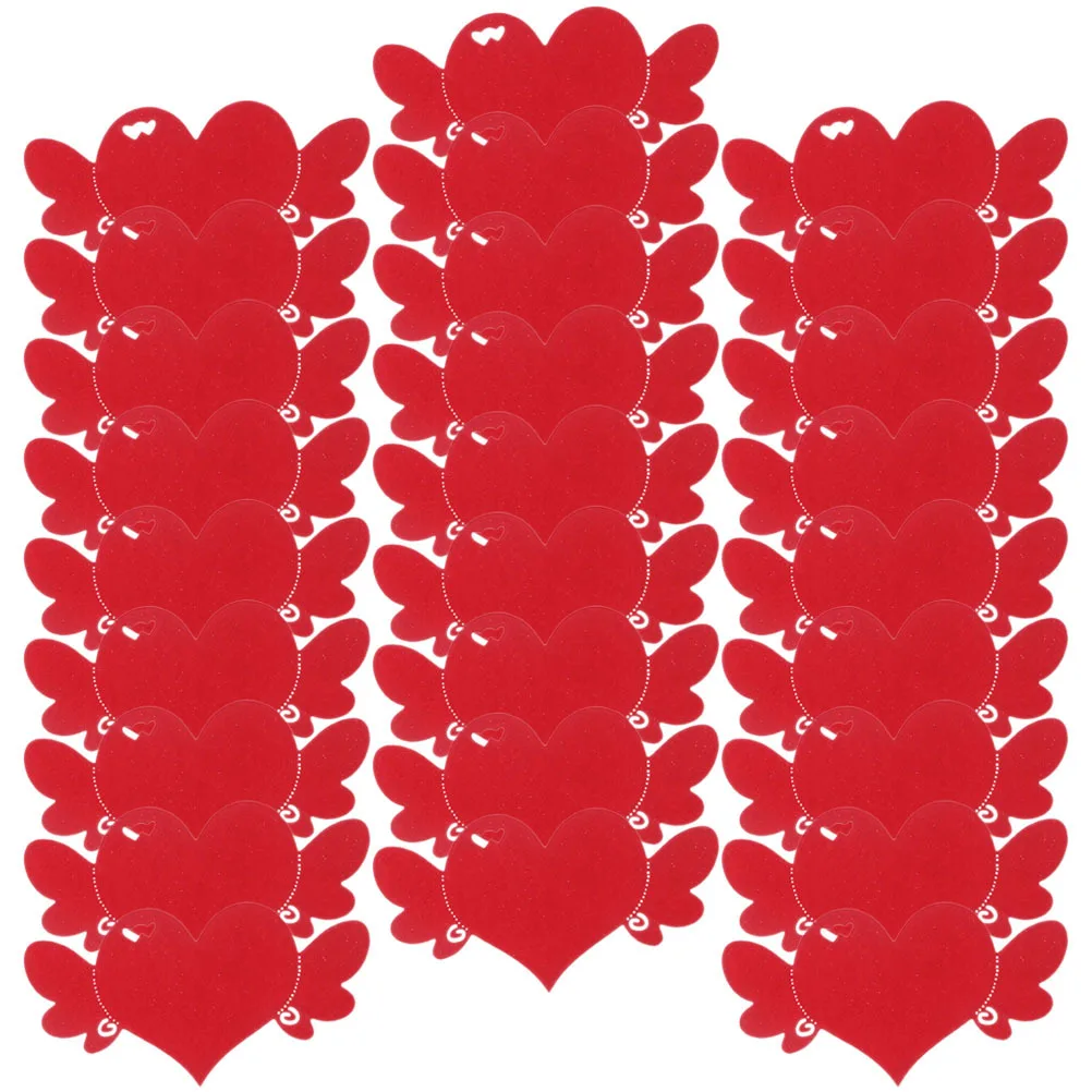 

100Pcs Heart Shaped Cardstock Blank Wishing Cards for Valentine DIY Gift Tags Kids Creativity Craft Activity Wishing Paper