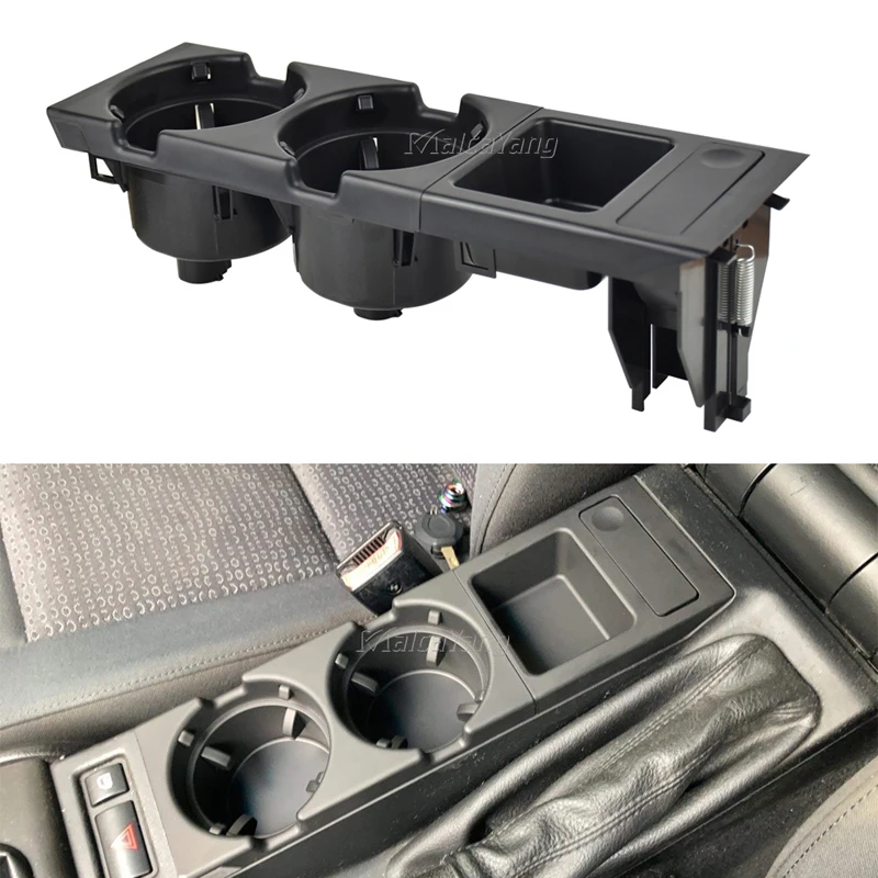 Retrofit Kit  Water Cup Holder  Coin Box  For BMW E46 3 Series 1999-2006 Carbon Fiber Automobile Center Console 51169415185