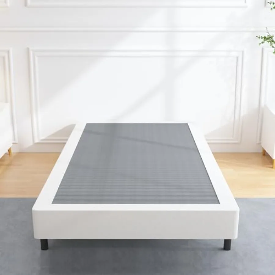 

Box Springs Heavy Duty Metal Frame Mattress Foundation Non-Slip/No Noise/Easy Assembly/Easy Clean Cover/1500lbs Weight Capacity