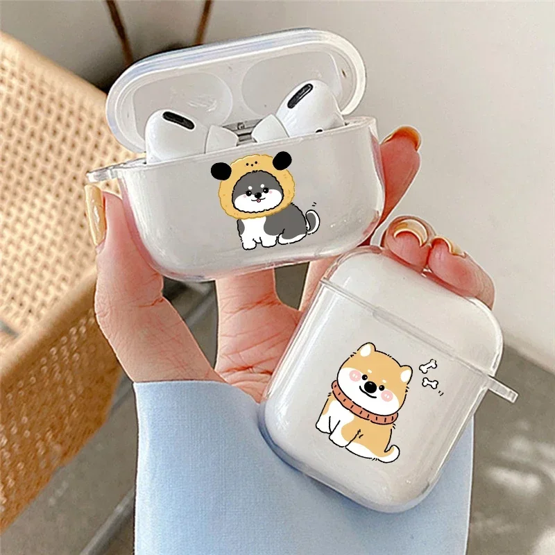 

Funny Cartoon Dog Paried Earphone Case For Airpods 2 Pro 4th 3rd Covers For Airpod 4 3 2 1 Protective Accessorie Shell Fundas