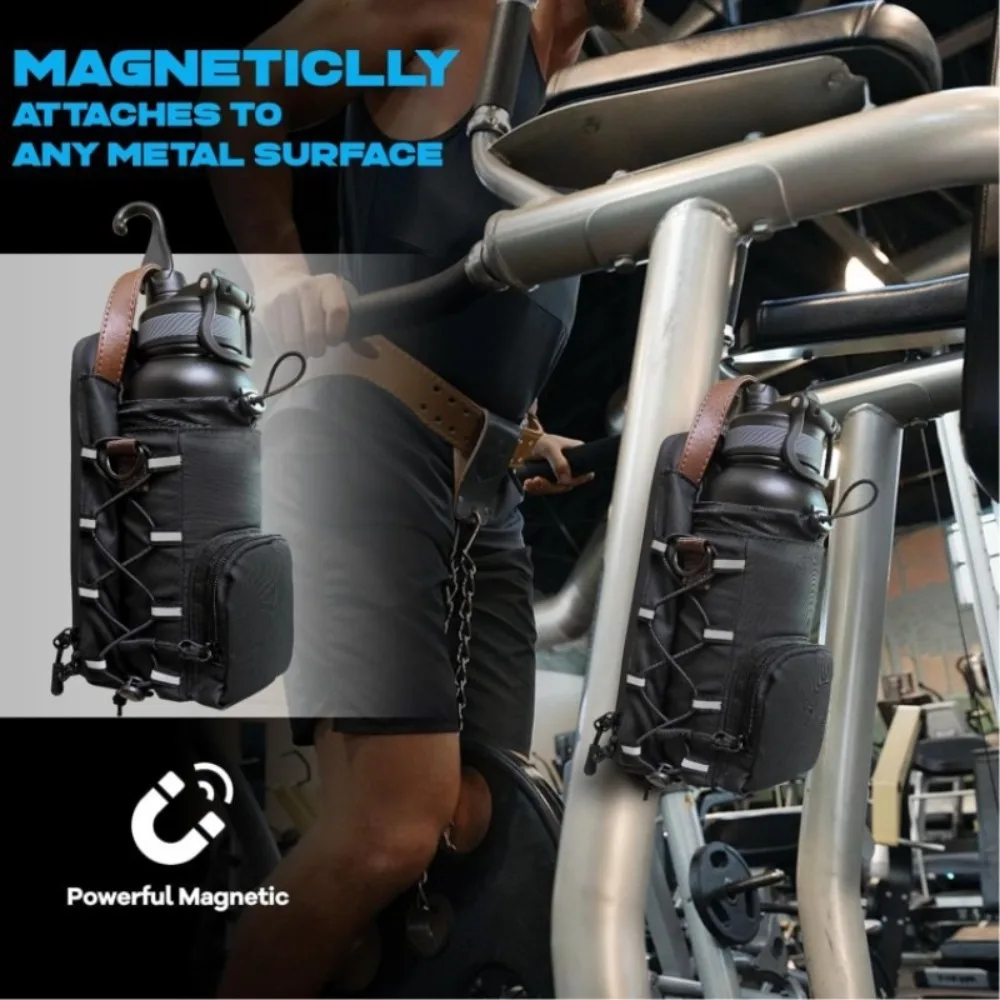 

Large Capacity Magnetic Gym Bag Adjustable Shoulder Strap Removable Water Bottle Hanging Bag Waterproof Gym Magnetic Bag