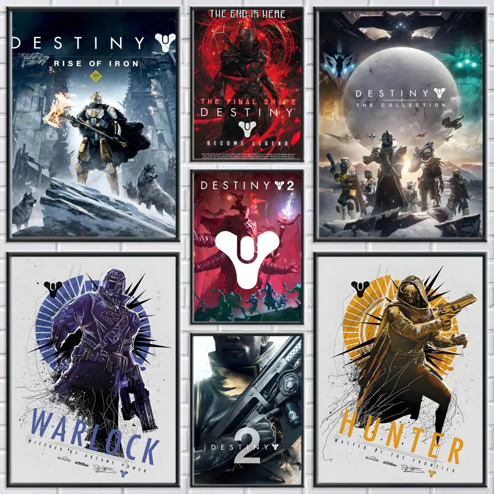 Juego S-Destiny 2 pintura de película caligrafía lienzo sin marco póster arte de pared perfecto para pasillo decoración del hogar regalos de vacaciones