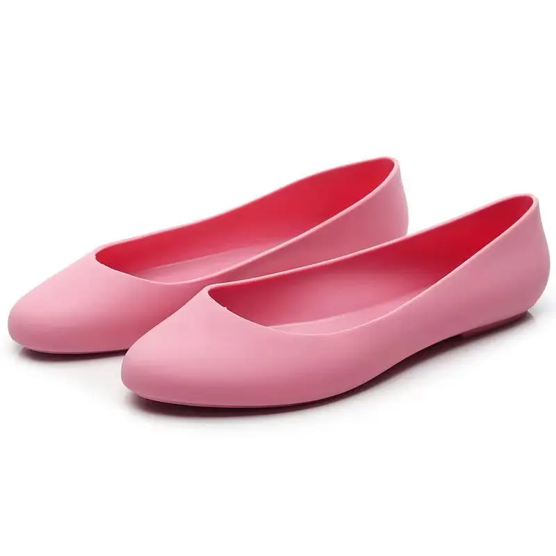 2024 nuova scarpa da pioggia Slip-On poco profonda da donna estiva suola morbida sandali in gelatina di cristallo antiscivolo suola piatta scarpa Casual impermeabile