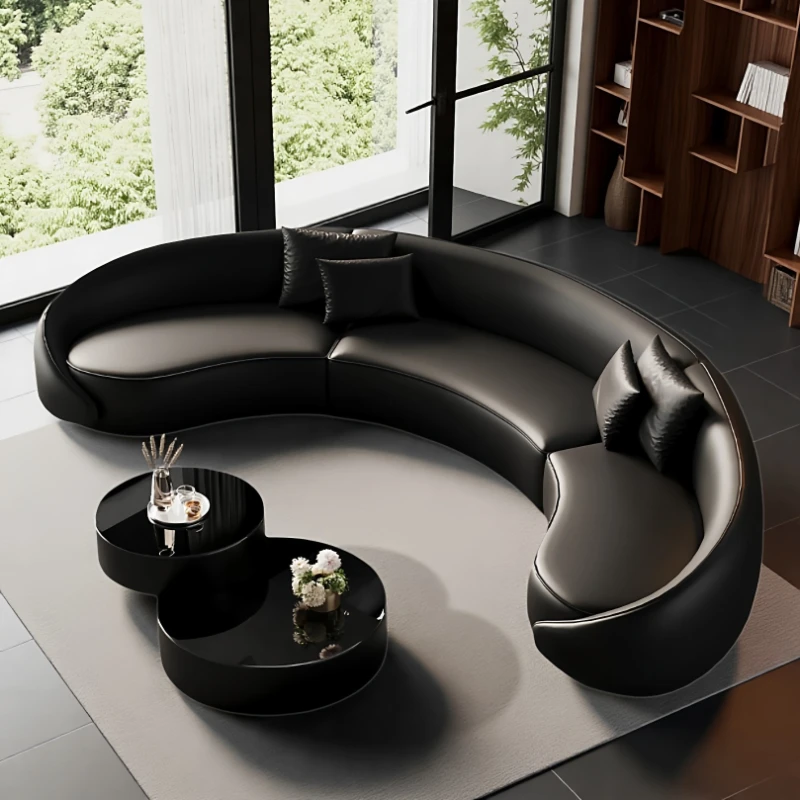 Semicircular arc sofa special-shaped light luxury office beauty salon sofa hotel lobby rest area reception canapé modulable