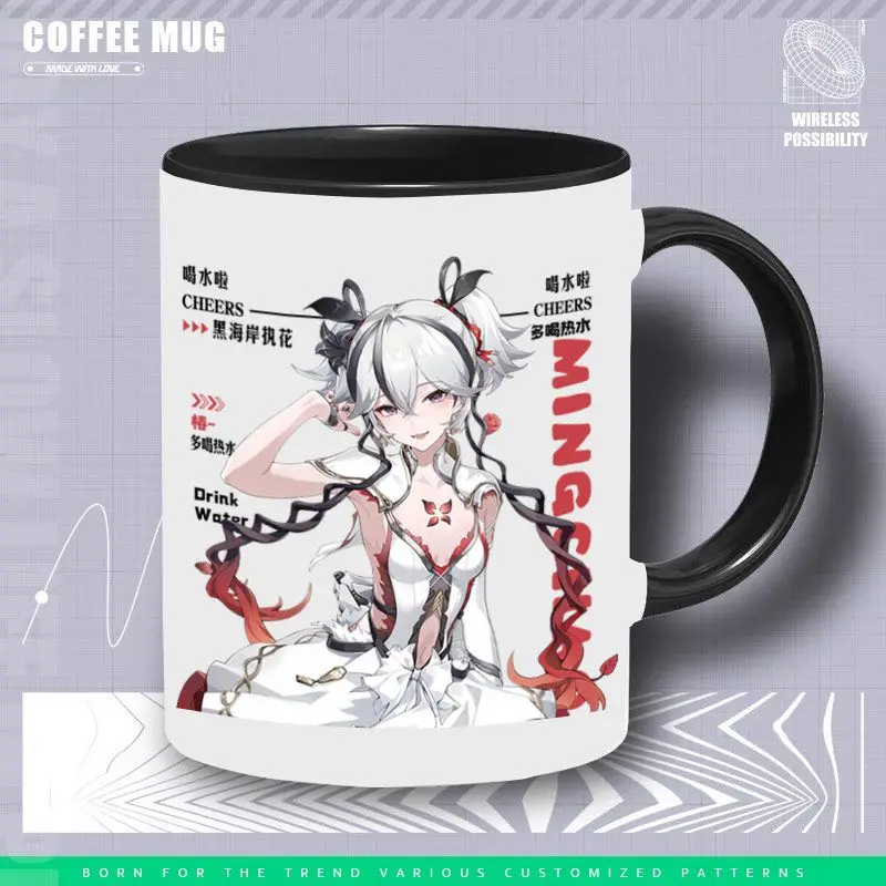 Juego Wuthering Waves Anime 2025 Cos CHISA El atajo Phrolova Camellya IUNO Cartethyia Etc. Regalo de taza de cerámica con choque de colores