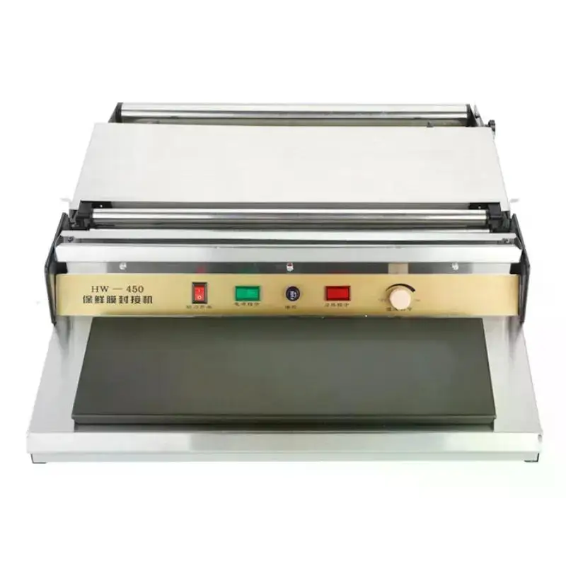 Wrapping Machine Supermarket Manual Food Preservative Film Hand Fresh Fruit Vegetables Plastic Wrap Sealing And Cutting maker