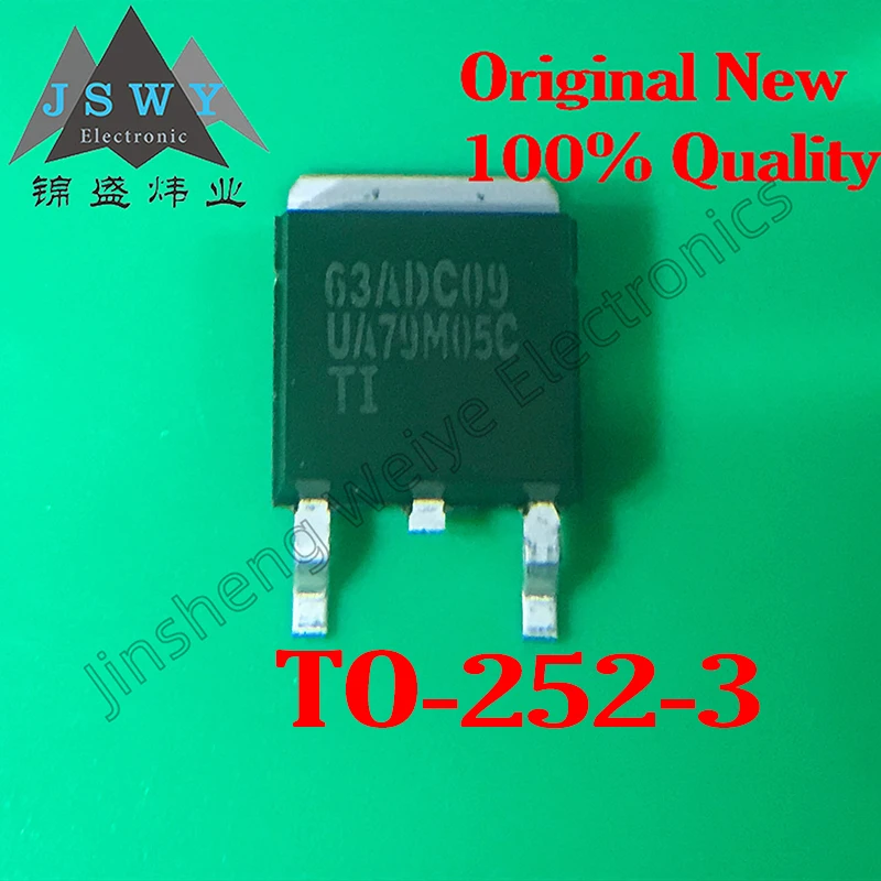 5PCS UA79M05CKVUR UA79M05C UA79M05 TO252 SMD three-terminal voltage regulator 100% brand new genuine electronic