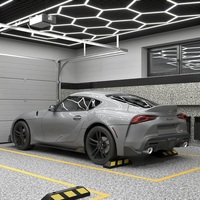 Hexagonal Garage Light 110-240V 6500K Honeycomb Ceiling LED Lighting Tube for Car Detail Shop Salon Home Gym Workshop Wash Bay