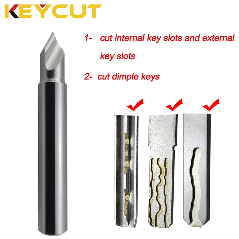 2 In 1 Milling Cutter Set for Dimple Keys and Laser Cut Car Keys Locksmith Tools