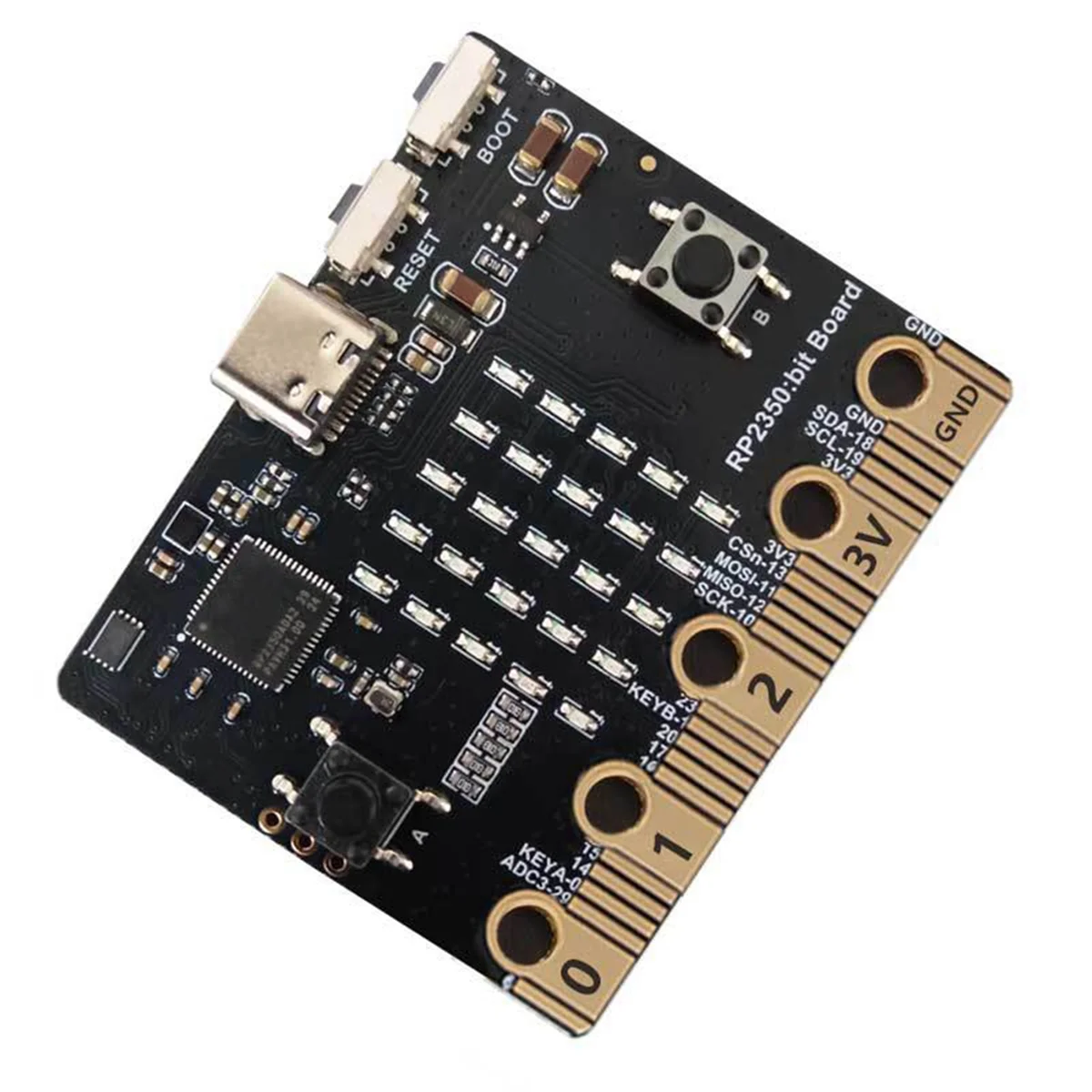 A03R لـ 2 RP2350 Bit Board لوحة تطوير برمجة Python متوافقة مع BBC Micro-Bit