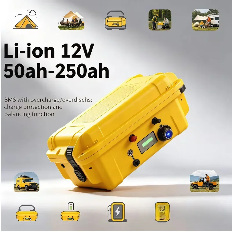 

Waterproof 12V Li-ion Battery 60Ah-200Ah | IP67 Protection | Ideal for Trolling Motors, Fishing Boats, Inflatable Vessels & Mari