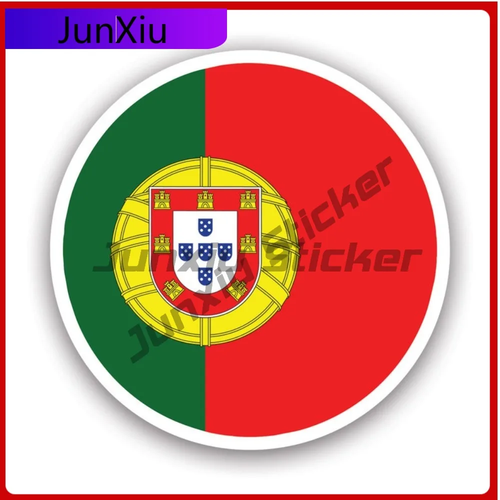 

Round Portuguese Flag Stickerwaterproof Outdoor Decalsportugal Cool Car Waterproof Vinyl Decal For Cars Sticker High Quality