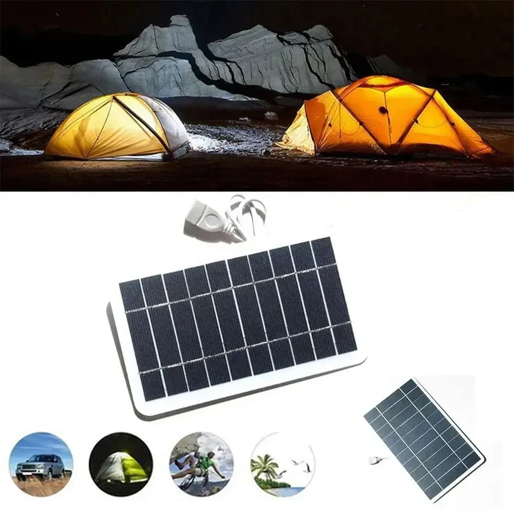 

1set 5V 5W Portable Solar Panel With USB Safe Charging Stabilizer Battery Charger For Charge 3.6V-5V Electronic Products