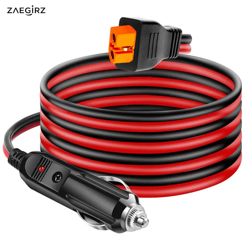 12AWG 1.5m/5FT XT60i to Car Cigarette Lighter Cable for Ecoflow Delta/River  Anker SOLIX ALLPOWERS R600 BLUETTI AC2A/AC70/EB55