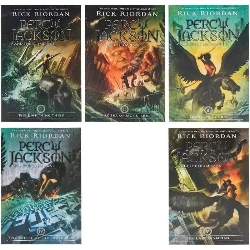 Inglés Original Percy Jackson Los olímpicos Percy Jackson y los olímpicos completos 5 volúmenes