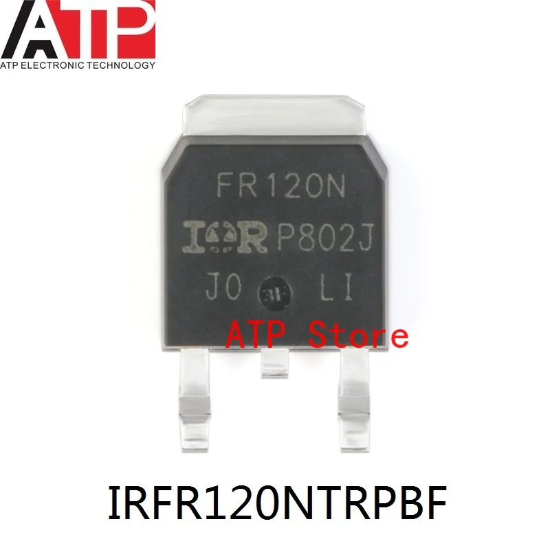 

100PCS/LOT 100% New Original FR120N IRFR120NTRPBF IRFR120N TO-252 Transistor MOSFET N-CH 100V 9.4A DPAK