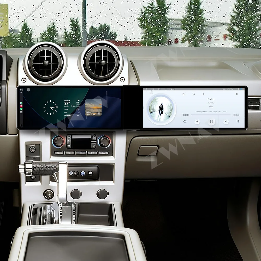 

For Hummer H2 2002-2007 Android 13 12.3" Hd Touch Dual-Screen Car Gps Multimedia Player Car Interior Accessories Gps Navi Radio