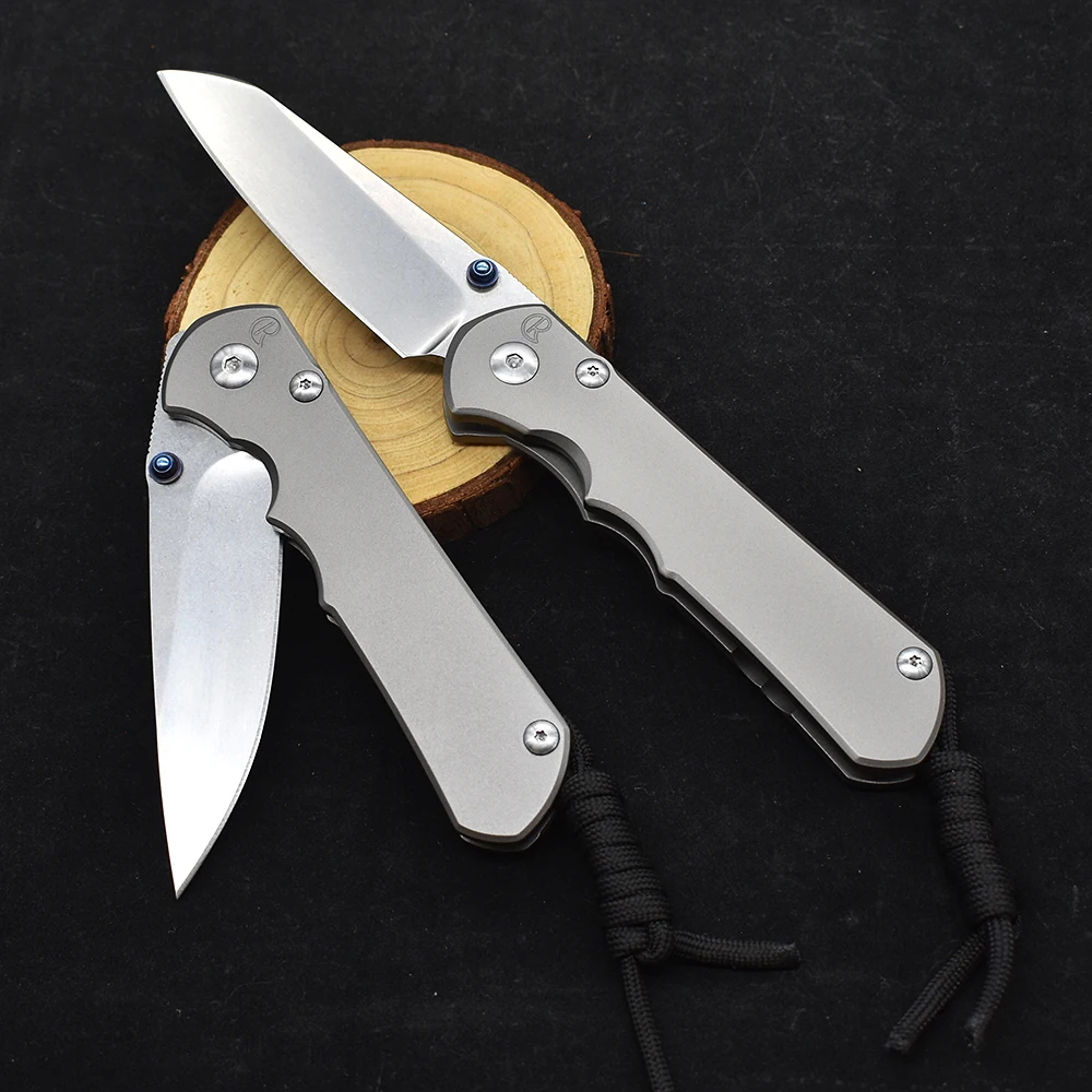 Chris Reeve CR S35VN Blade Ball Bearing Stone Wash Titanium Alloy Survival Tool Outdoor Camping Knife High Hardness Sharp EDC