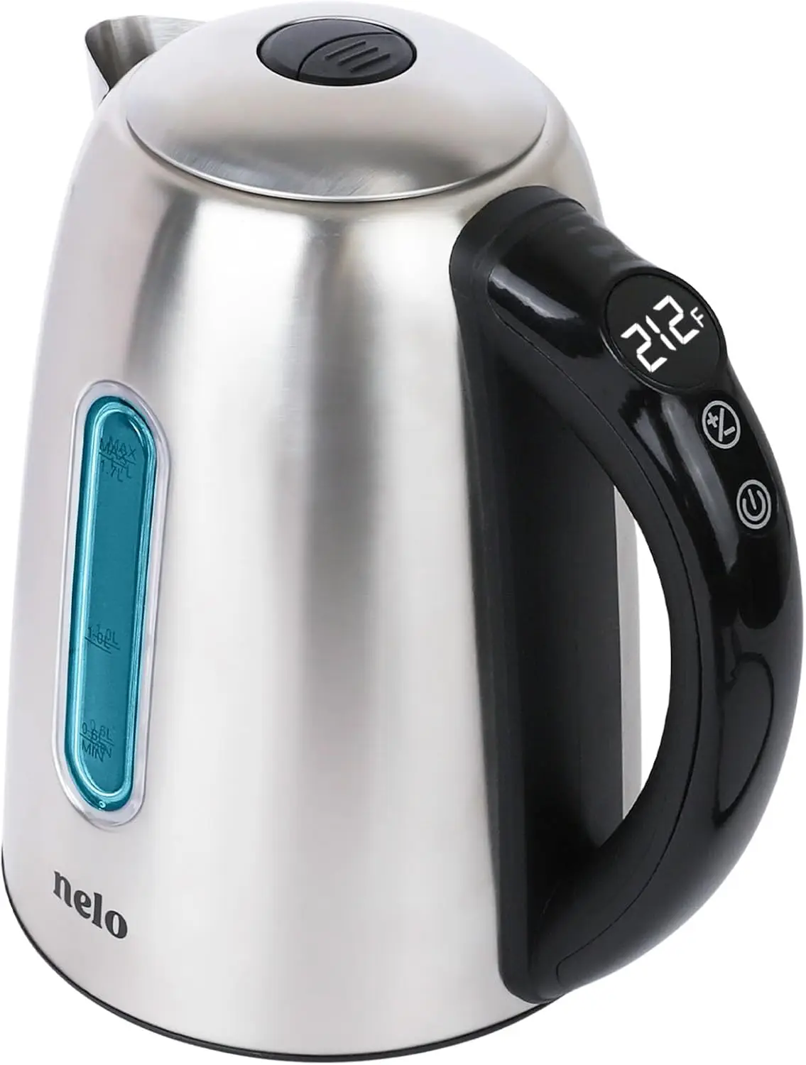 

Electric Kettle with 7 Temp Presets, Digital Display, LED Lights, Stainless Steel, 360° Base, BPA-Free, 1.7L