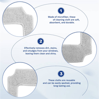 M11K-12PCS Window Cleaning Robot Mop Cloth Cleaning Rag Towel Dust Cloth Cleaning Cloth For LIECTROUX YW910