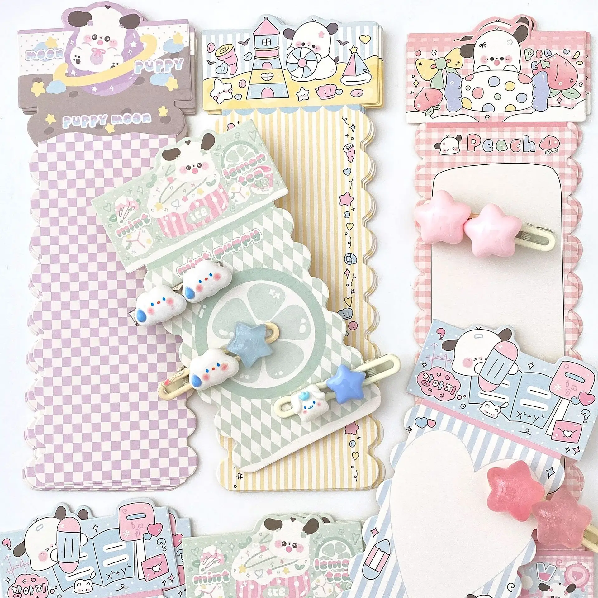 10pcs Hairpin Packing Cards Bracelet Hair Rope Display Cards 8x14cm&8x22cm Cute Dog Pattern Hair Jewelry Packing Retail Label