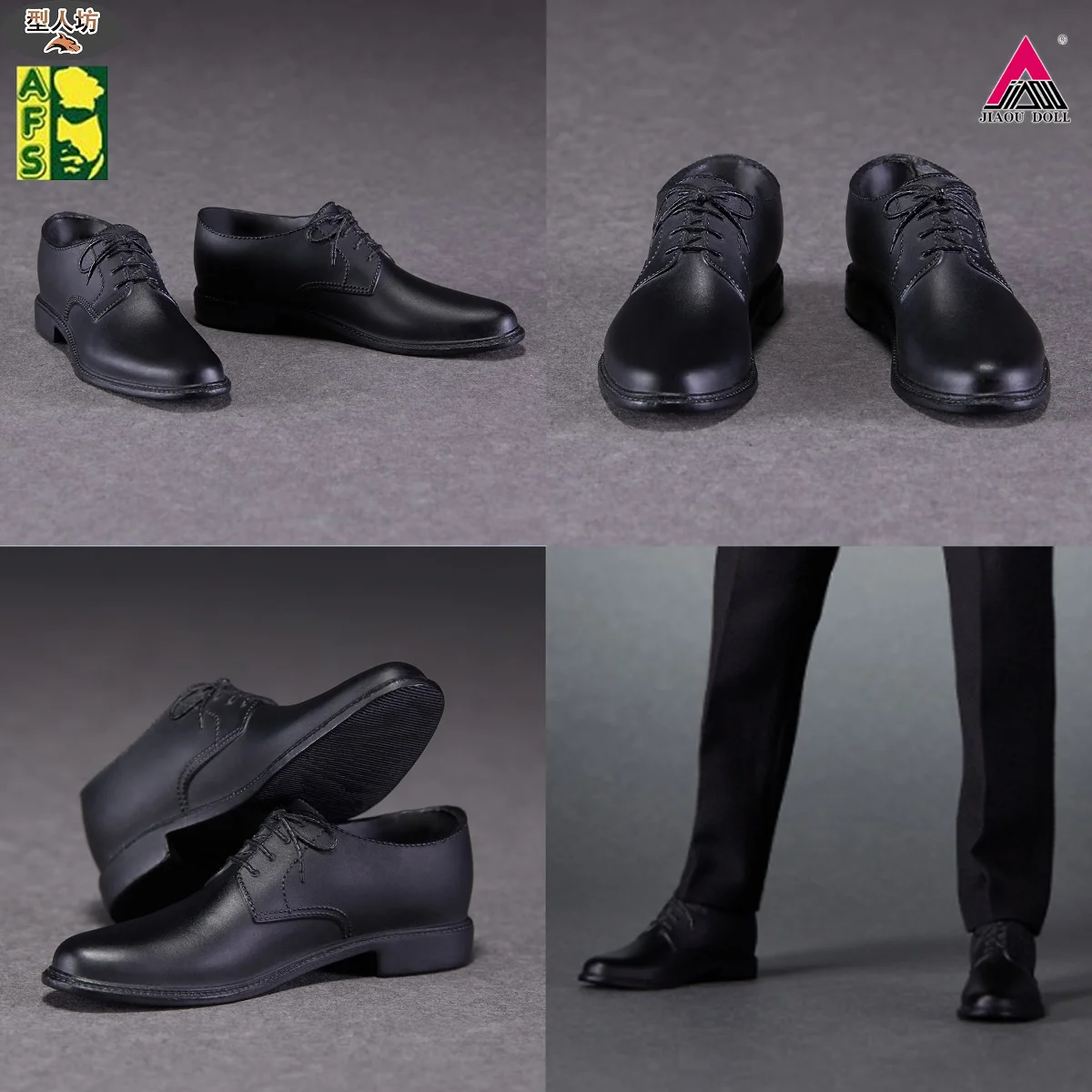 AFS A018 1/6, traje informal para hombre, ropa negra/rayada, conjunto de zapatos de cuero, modelo apto para cuerpo de figura de acción de soldado MB002 BD001 de 12 pulgadas