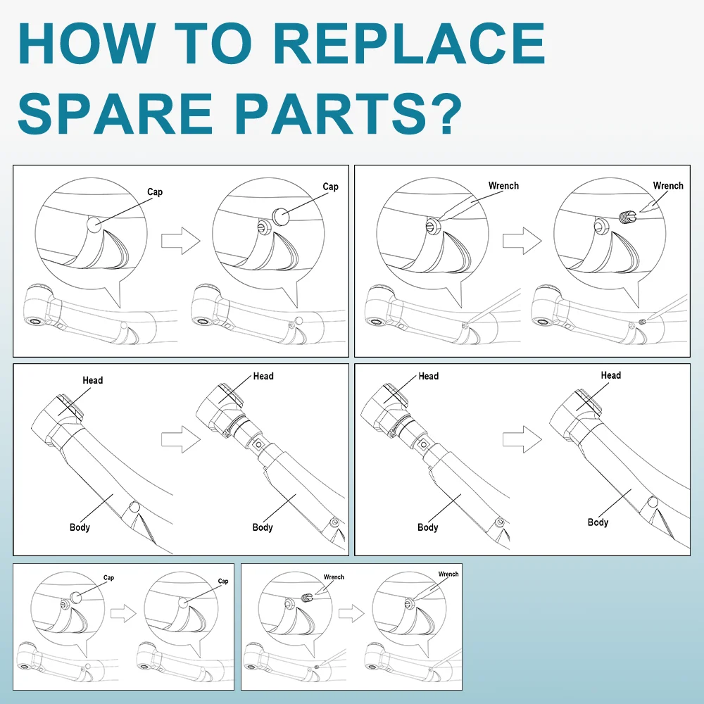 Рисунок 6 - Запасные части для головки серии