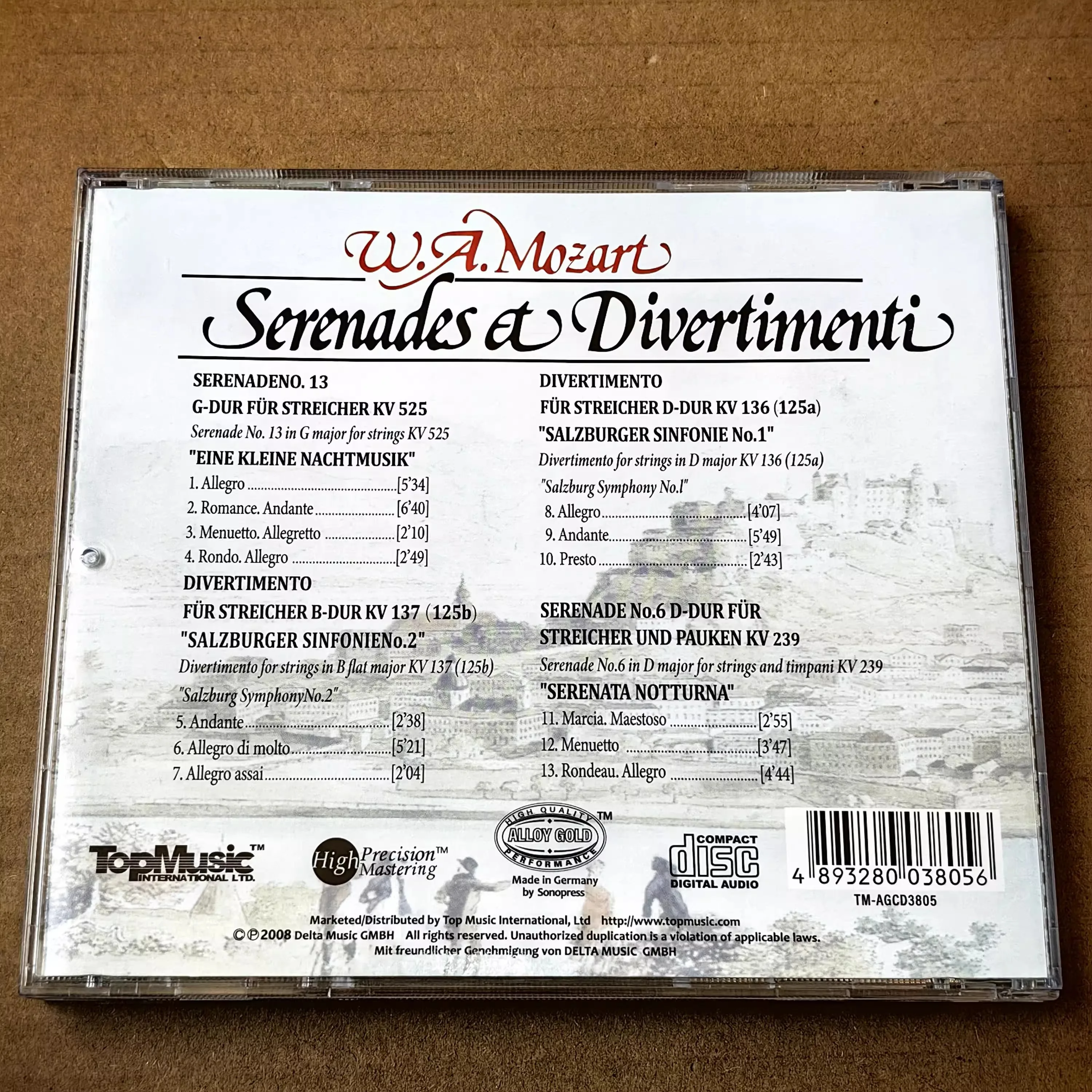 ألبوم موزارت الأوركسترالي CD Een Kleine Nachtmusik ألبوم Allegro Music Record Cosplay Walkman Car Soundtracks Box موسيقى الحفلات #3