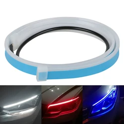 12V DRL Lights LED Strips Flashing Day Running Car Turn Signal Lamps Decorative RGB Fog Brake Automotive Accessories Universal