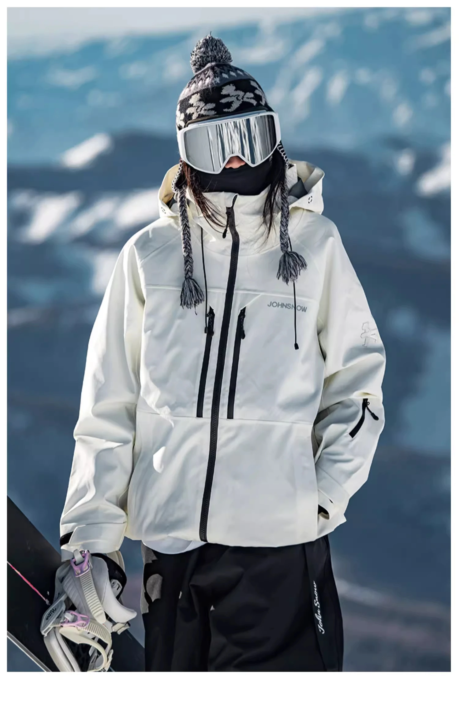 John Snow 2026 Neue Winter-Skijacke für Damen und Herren, Atmungsaktive Wasserdichte Snowboard-Bekleidung, Outdoor-Sport-Wärmejacke – Detail 13