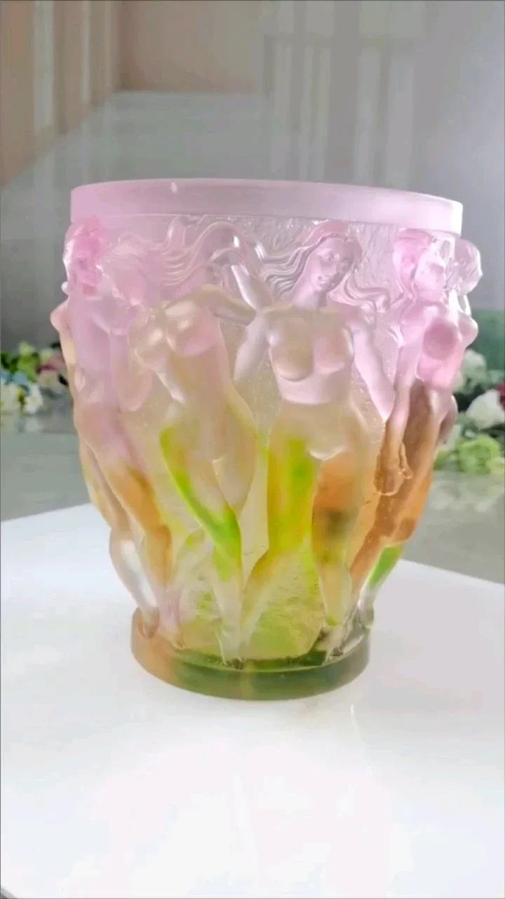 Wedding Flower Vase for home decor stained  glass vase Crystal liuli vase