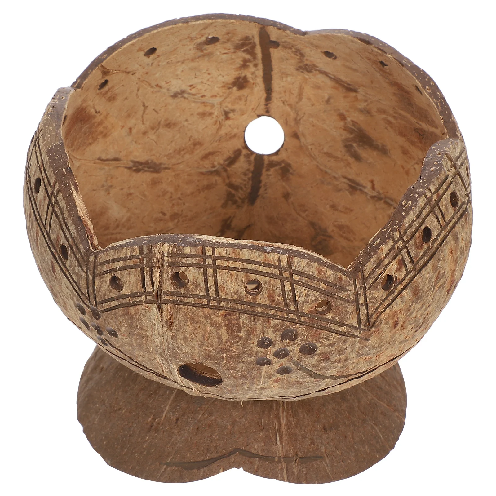 

Coconut Hanging Basket Flower Pot for Plants Succulents Air Purifying Wall Mounted Planter Handmade Drainable Garden Ornament