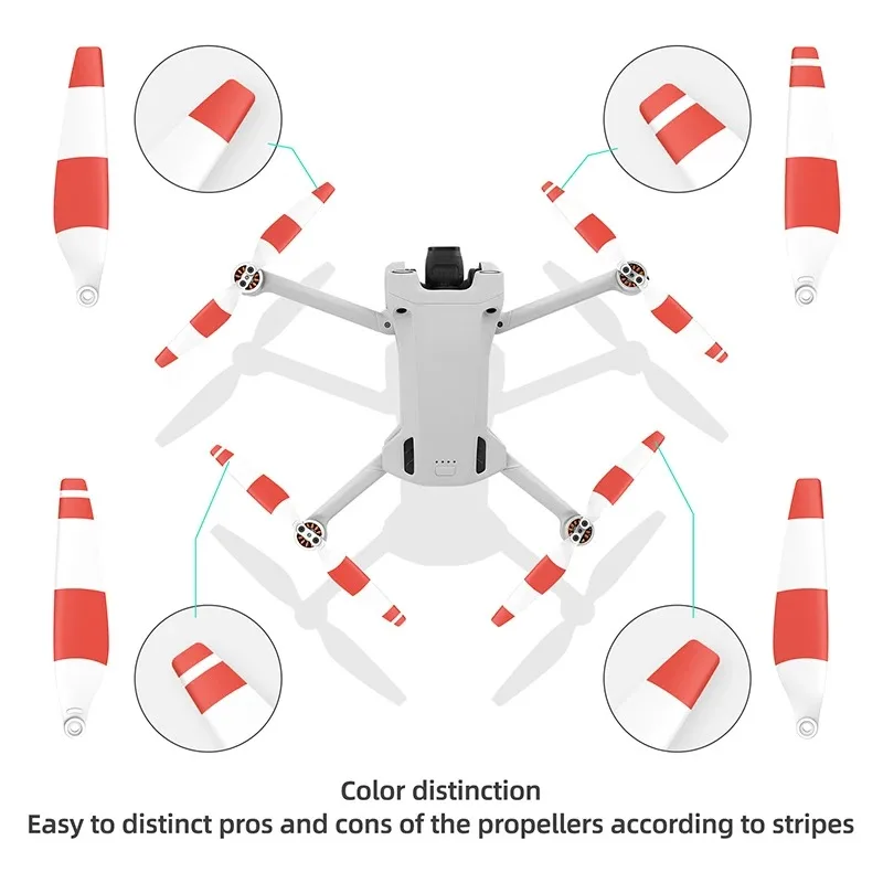 Hélices de repuesto 6030F, accesorios de bajo ruido, ventiladores de ala, repuestos adecuados para Dron de carreras de control remoto, accesorios DJI Mini 4 Pro, 8 Uds.