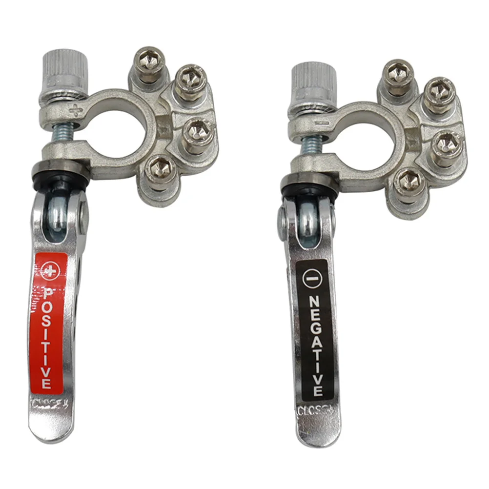

1 Pair Quick Release Car Terminal Connector Clamp Durable Copper High Flexibility Easy Installation Identification Marks